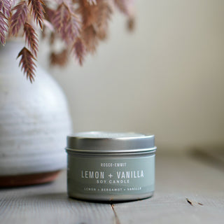 Lemon + Vanilla Soy Candle 4oz