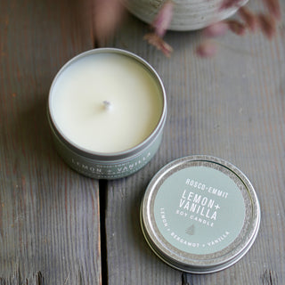 Lemon + Vanilla Soy Candle 4oz